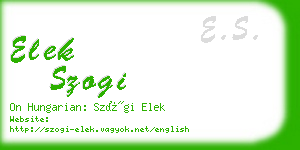 elek szogi business card